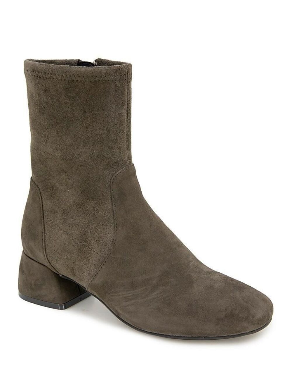 Gentle Souls by Kenneth Cole Emily Zip Mid Heel Boots in Shitake Suede Sz 9.5